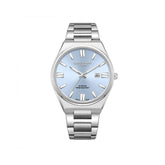 Lee Cooper Men's  Analog Watch Blue Dial With Silver Metal Band,LC08262.300